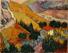 hermitage/gogh, vincent van - landscape with house and ploughman